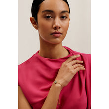 Load image into Gallery viewer, ted baker monelle: monogram button adjustable bracelet gold tone, black
