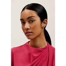 Load image into Gallery viewer, ted baker monlia: monogram button stud earrings gold tone, black