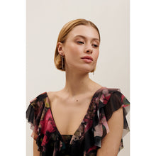 Load image into Gallery viewer, ted baker isalie: crystal baguette slinky drop earrings silver tone, clear crystal