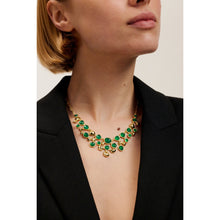 Load image into Gallery viewer, ted baker periela: pebble stone necklace gold tone, green