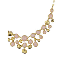 Load image into Gallery viewer, ted baker periela: pebble stone necklace gold tone, pink