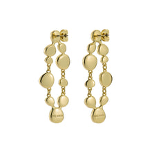 Load image into Gallery viewer, ted baker perial: pebble stone statement drop earrings gold tone, pink