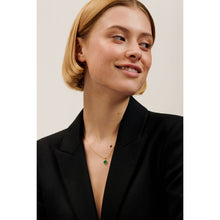 Load image into Gallery viewer, ted baker peralia: pebble stone pendant necklace gold tone, green