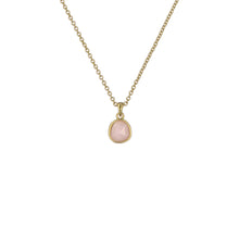 Load image into Gallery viewer, ted baker peralia: pebble stone pendant necklace gold tone, pink