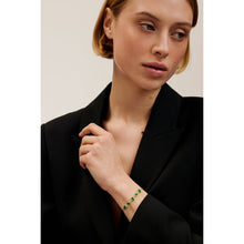 Load image into Gallery viewer, ted baker pelra: pebble stone adjustable bracelet gold tone, green