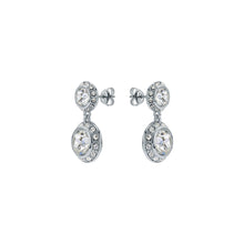 Load image into Gallery viewer, ted baker sollia: solitaire sparkle crystal drop earrings silver tone, clear crystal