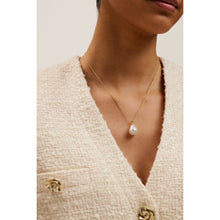 Load image into Gallery viewer, ted baker parmlia: pearly chain pendant necklace gold tone