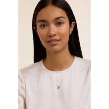 Load image into Gallery viewer, ted baker joyelle: jewel cluster pendant necklace gold tone, green multi crystal