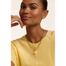 Load image into Gallery viewer, ted baker timora: twisted pearl pendant necklace gold tone