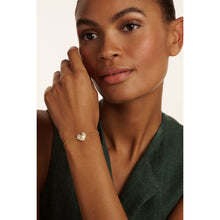 Load image into Gallery viewer, ted baker cherisa: crystal cluster heart adjustable bracelet gold tone