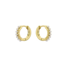 Load image into Gallery viewer, ted baker persia: pearl huggie earrings gold tone