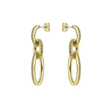 Load image into Gallery viewer, ted baker shirina: crystal shimmer gold tone drop earrings