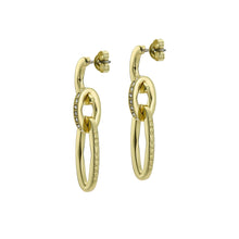 Load image into Gallery viewer, ted baker shirina: crystal shimmer gold tone drop earrings
