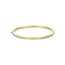 Load image into Gallery viewer, ted baker claudia: narrow crystal gold tone hinged bangle bracelet