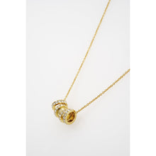 Load image into Gallery viewer, ted baker romie: crystal roll multi pendant necklace gold tone clear crystal