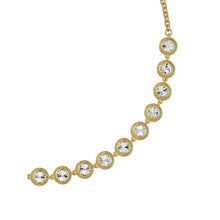 Load image into Gallery viewer, ted baker solanna: solitaire sparkle crystal chain necklace gold tone clear crystal
