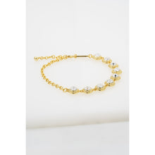 Load image into Gallery viewer, ted baker solace: solitaire sparkle crystal adjustable bracelet gold tone clear crystal