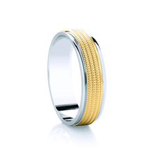 Load image into Gallery viewer, Gent's Wedding Ring Two/Tone Design