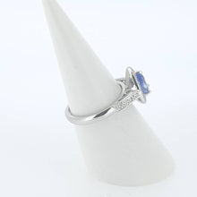 Load image into Gallery viewer, 18kt White Gold - Diamond and Sapphire (Ceylonese) Ring
