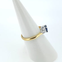 Load image into Gallery viewer, 18kt Yellow Gold - Handmade Sapphire and Diamond Engagement Ring

