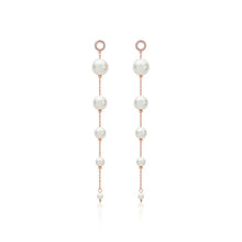 Load image into Gallery viewer, Romi Rose Gold Drop Pearl Earrings
