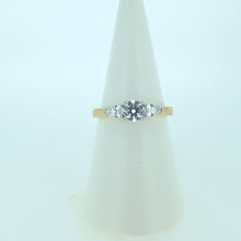 Load image into Gallery viewer, 18ct Yellow Gold 3 Stone Lab Diamond Engagement Ring

