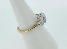 Load image into Gallery viewer, 9kt Yellow Gold - 3 Stone Diamond Cluster Engagement ring
