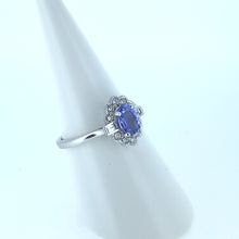 Load image into Gallery viewer, 9ct White Gold Tanzanite &amp; Diamond Dress Ring

