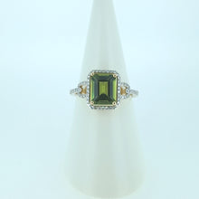 Load image into Gallery viewer, 9ct Yellow Gold Peridot &amp; Diamond Dress Ring
