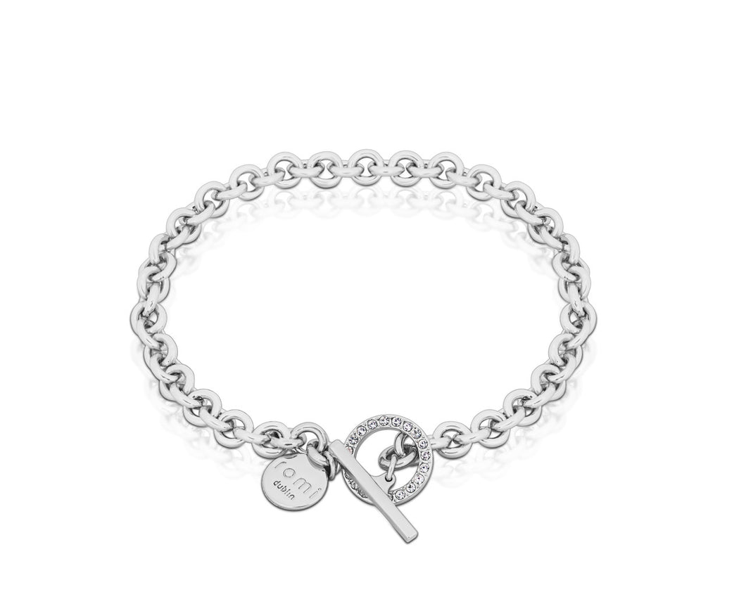 ROMI SILVER CIRCLE CHAIN BRACELET