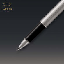 Load image into Gallery viewer, parker sonnet rollerball pen stainless steel with palladium trim fine point black ink
