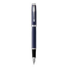 Load image into Gallery viewer, parker im fountain pen blue chrome trim medium nib
