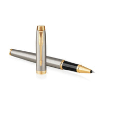 Load image into Gallery viewer, parker im ballpoint stainless with gold trim
