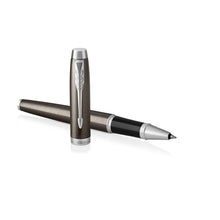 Load image into Gallery viewer, parker im rollerball dark espresso chrome trim fine point black pen
