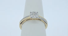 Load image into Gallery viewer, 9kt Yellow Gold - Diamond Cluster And Shoulder Set Ring
