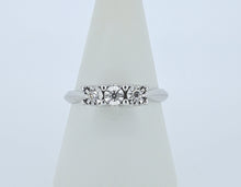 Load image into Gallery viewer, 9kt White Gold - 3 Stone Diamond Engagment Ring
