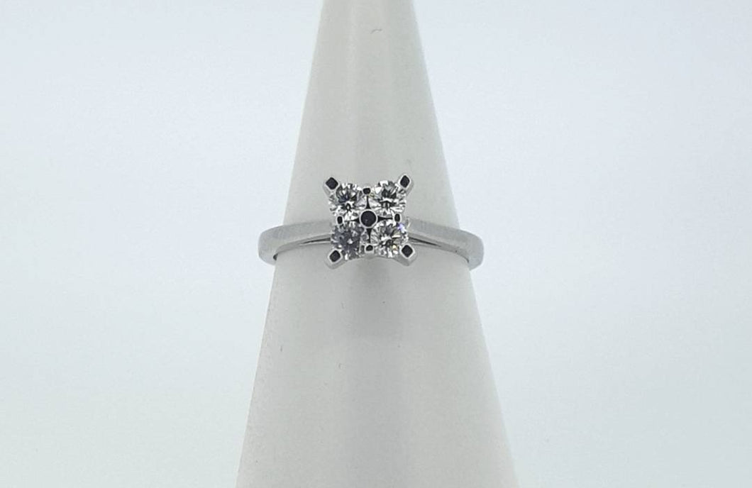 18kt White Gold - 4 Stone Diamond Engagement Ring