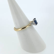 Load image into Gallery viewer, 10kt Yellow Gold - Oval Sapphire &amp; Diamond Ring
