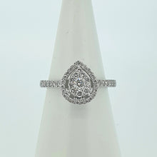 Load image into Gallery viewer, 9kt White Gold - Pear Diamond Cluster Ring
