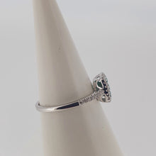 Load image into Gallery viewer, 18kt White Gold - Diamond and Emerald Engagement Ring
