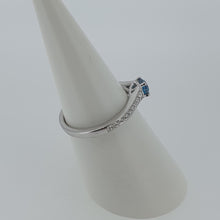 Load image into Gallery viewer, 18kt White Gold - Blue Diamond Engagement Ring
