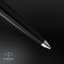 Load image into Gallery viewer, parker 51 ballpoint pen black barrel with chrome trim medium point with black ink refill
