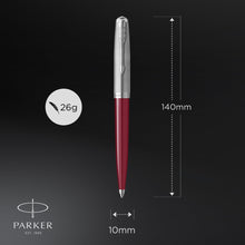 Load image into Gallery viewer, parker 51 ballpoint pen burgundy barrel with chrome trim medium point with black ink refill
