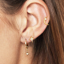 Load image into Gallery viewer, ear piercing sparkling moon
