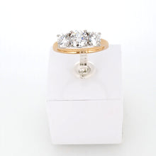 Load image into Gallery viewer, 18ct Yellow Gold 3 Stone Lab Diamond Engagement Ring
