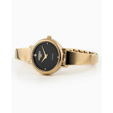 Load image into Gallery viewer, roamer elegance diamond round gold plated black dial watch
