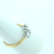 Load image into Gallery viewer, 18kt Yellow Gold - 3 Stone Oval Diamond Engagement Ring
