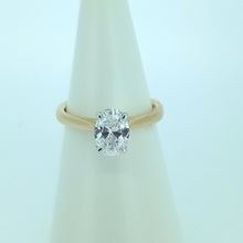 Load image into Gallery viewer, 9kt Yellow Gold - Oval Solitaire Lab Diamond Engagement Ring
