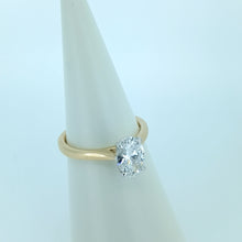 Load image into Gallery viewer, 9kt Yellow Gold - Oval Solitaire Lab Diamond Engagement Ring
