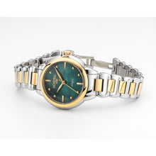 Load image into Gallery viewer, roamer allegra ladies two tone green dial mop bracelet watch
